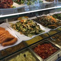 different veggies and mock meat at Kwan Tzi Zhai Vegetarian Cuisine 觀自齋 - Geylang in Central Singapore