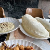 Fluffy pita and hummuss  at Hause Rooftop Senopati in Jakarta
