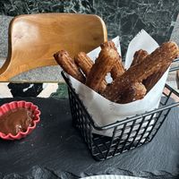 Vegan churros and chocolate sauce   at Hause Rooftop Senopati in Jakarta