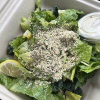 Caesar salad sans croutons   at Healthy Being Juicery in Jackson
