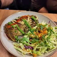 Lentil lasagne at Oh My Vegan in Madrid