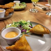 Samosas at Oh My Vegan in Madrid