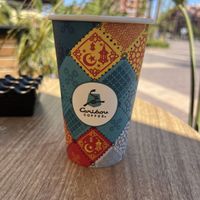 Unfortunately they don’t do sit in cups, but their to-go cups are very stylish.   at Caribou Coffee - Gare De Marrakech in Marrakech