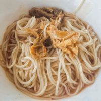 Spicy mushroom noodles at Life Recipes - 蔬食 in Kuching