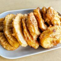 My favorite fried banana fritters at Sing Garden Popiah & Chai Kueh in Kuching