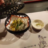 Tempura course at Japanese Fermented Degustation Bar ODORU in Osaka