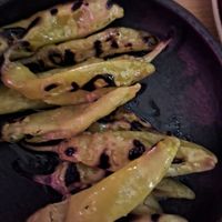 Grilled pepperoni at Taverna Delphi in Landshut