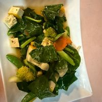 veggie stir fry at The Last Bar in Krabi