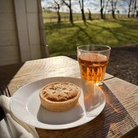 Vegan blackberry almond Bakewell    at The Heron Farm Shop & Kitchen in Strathaven