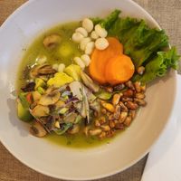 Cerviche with mushrooms and avocado at Inti Restaurante in Porto