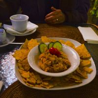Hummus and chips at Avocado Cafe - Chistoprudny in Moscow