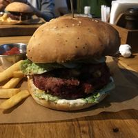 Beetroot burger at Avocado Cafe - Chistoprudny in Moscow