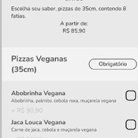 Opções veganas de pizza grande at Pizza Prime in Sorocaba