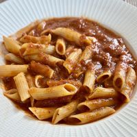 Penne in tomato sauce   at Britpop Brunch - Great British Restaurant in Dubai