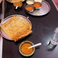 Masala Dosa (top - 100 rupees) & other more fancy one whose name escapes me (bottom - 120 rupees).  at Sarvan Cafe in Jaipur