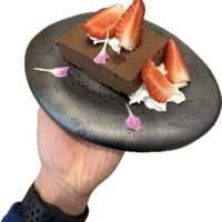 Brownie gluten free vegan  at TU MEXICO in Krakow