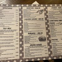 Menu. Options under ‘chicken dishes’ can be made vegan  at El Tio in South Shields