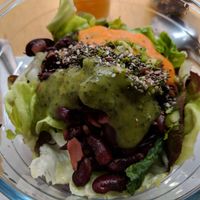 Black bean bowl at Vitaminica Portena in Valparaiso