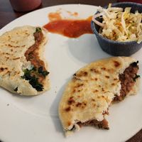 Vegan pupusa w beans & sautéed fresh spinach  at Maria's Pupuseria & Taqueria Inc in Bradenton