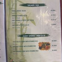 Menu  at Tịnh Tâm Vegan in Hue