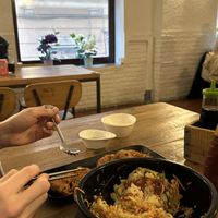 Upstairs seating  at Cafe Modu  in Barcelona