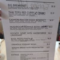 Menu is in Korean on the other side.  at Spring Hill - 스프링힐 in Busan