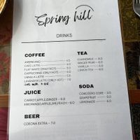 Menu  at Spring Hill - 스프링힐 in Busan