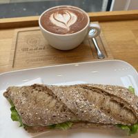 Vegan hot Chocolate and vegan grilled vegetables Sandwich wich was a 10/10  at Madal Coffee Co. - Kávezo in Budapest