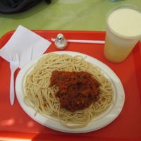Spaghetti soya meat bolognese  at Sanito in Vina Del Mar