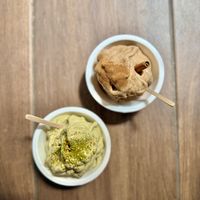 Pistachio and coffee nice cream 😍  at lentulus in Mallorca