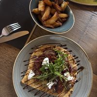 VG bruschetta with vegan feta   at The Twisted Tree  in Castleford