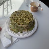 Pistachio pancakes  at Miss Pancake Italy in Naples