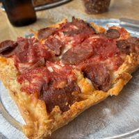 Vegan Detroit style pepperonii  at Taglio - Over The Rhine in Cincinnati