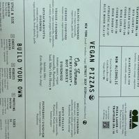 Menu options  at Taglio - Over The Rhine in Cincinnati