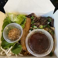 Peeping 👀 the Yum Yum Vermicelli Take Away Order  at Blossom Vegan Restaurant in Pleasanton