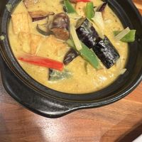 Curry clay pot  at Blossom Vegan Restaurant in Pleasanton