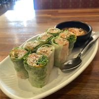 Totally Hit the Spot - Dinner Before Long Commute Home Vegan Spring Rolls 😛  at Blossom Vegan Restaurant in Pleasanton