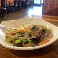 Yummy Veganized Soy Beef ‘n’ Broccoli 🥦💕  at Blossom Vegan Restaurant in Pleasanton