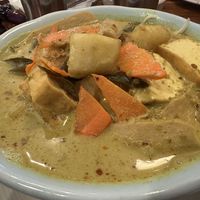 Curry vermicelli soup   at Blossom Vegan Restaurant in Pleasanton