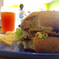 veggie burger at Artesano in Guatemala City