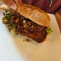 Meat lovers panini at Artesano in Guatemala City