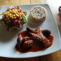 Menu del día main course at Artesano in Guatemala City