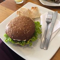 Oat burger  at Artesano in Guatemala City