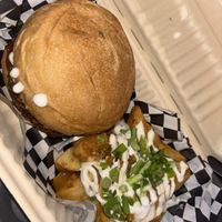 Double cheese, loaded fries   at Yum Junk - Santurce in San Juan