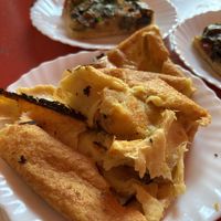 Fresh socca was delicious!  at Chez Rene Socca in Nice