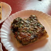 Eggplant and mushroom - maybe would have been better fresh  at Chez Rene Socca in Nice