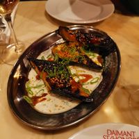 Courgette à la braise at Daimant Saint-Honoré in Paris