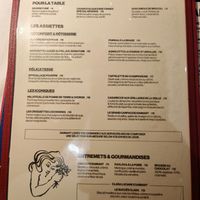 Menu at Daimant Saint-Honoré in Paris
