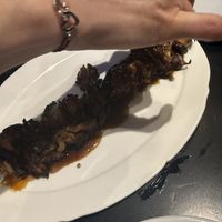 Mushroom kebab to die for  at Daimant Saint-Honoré in Paris