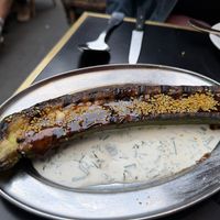 Grilled zucchinii  at Daimant Saint-Honoré in Paris